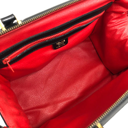 CELINE Logo Two-way Boston bag Shoulder bag Black Vintage 5423tg