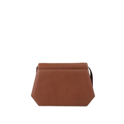 Yves Saint Laurent YSL Logo Flap Shoulder bag Brown Vintage 47s5y8