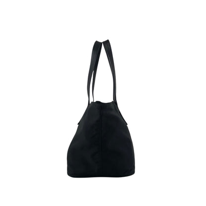 PRADA Tessuto Triangle Logo Handbag Black Vintage 5ujtgr