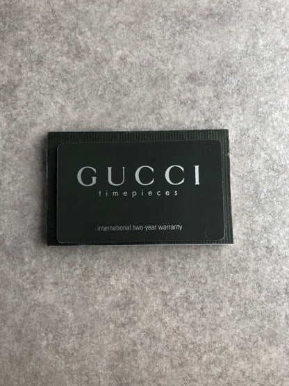 GUCCI Logo Quartz Watch Silver×Black Vintage jfpy7r
