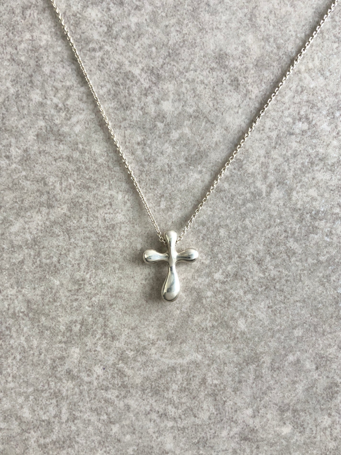 Tiffany & Co. Cross Motif Necklace Silver Vintage upy5ep