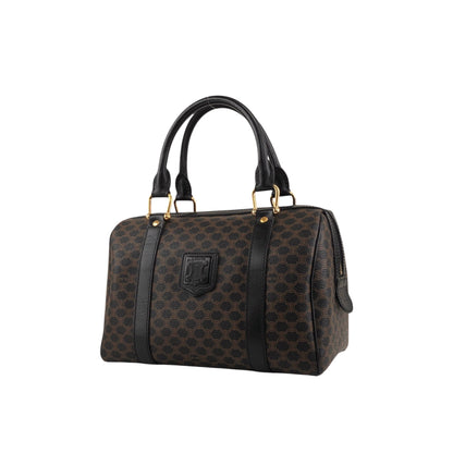 CELINE Macadam Blason Two-way Small  Boston bag Shoulder bag Black Vintage k7b5zs