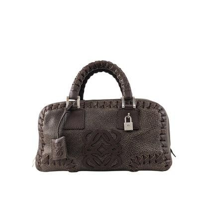 LOEWE Amazona28 Anagram Handbag Boston bag Brown Vintage rd4izx