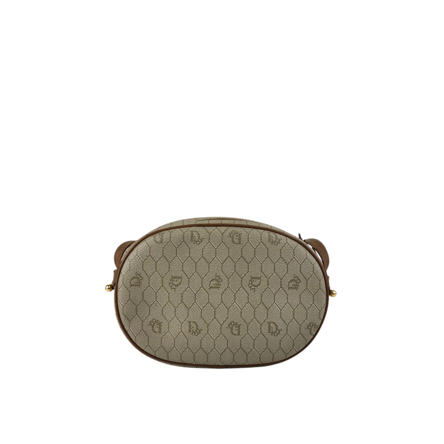Christian Dior Honeycomb Pattern Logo Shoulder bag Beige Vintage ehuk2a
