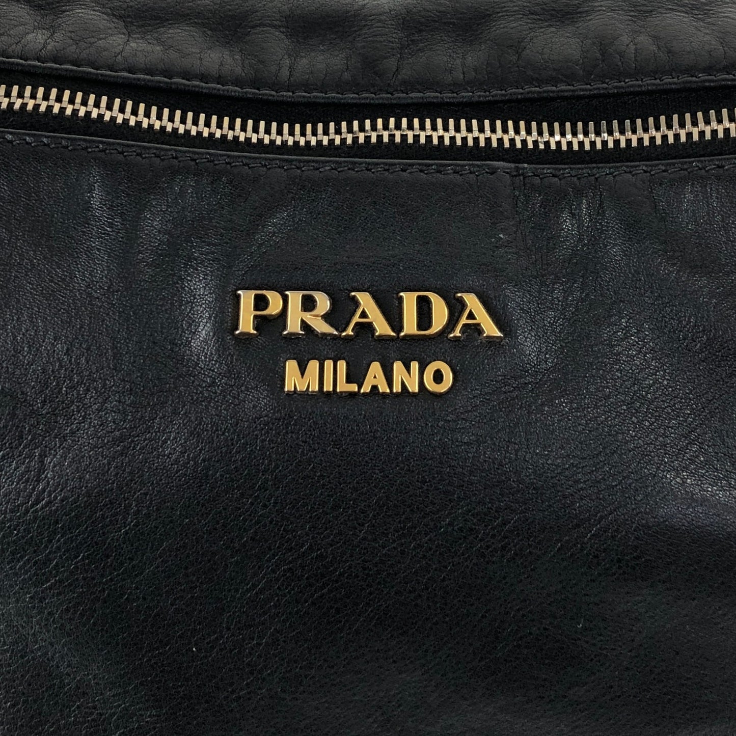 PRADA Logo Two-way Handbag Shoulder bag Black Vintage jrndes