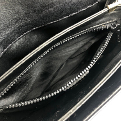 CELINE Triomphe Piping Shoulder bag Black×Brown Vintage 5hc7wn