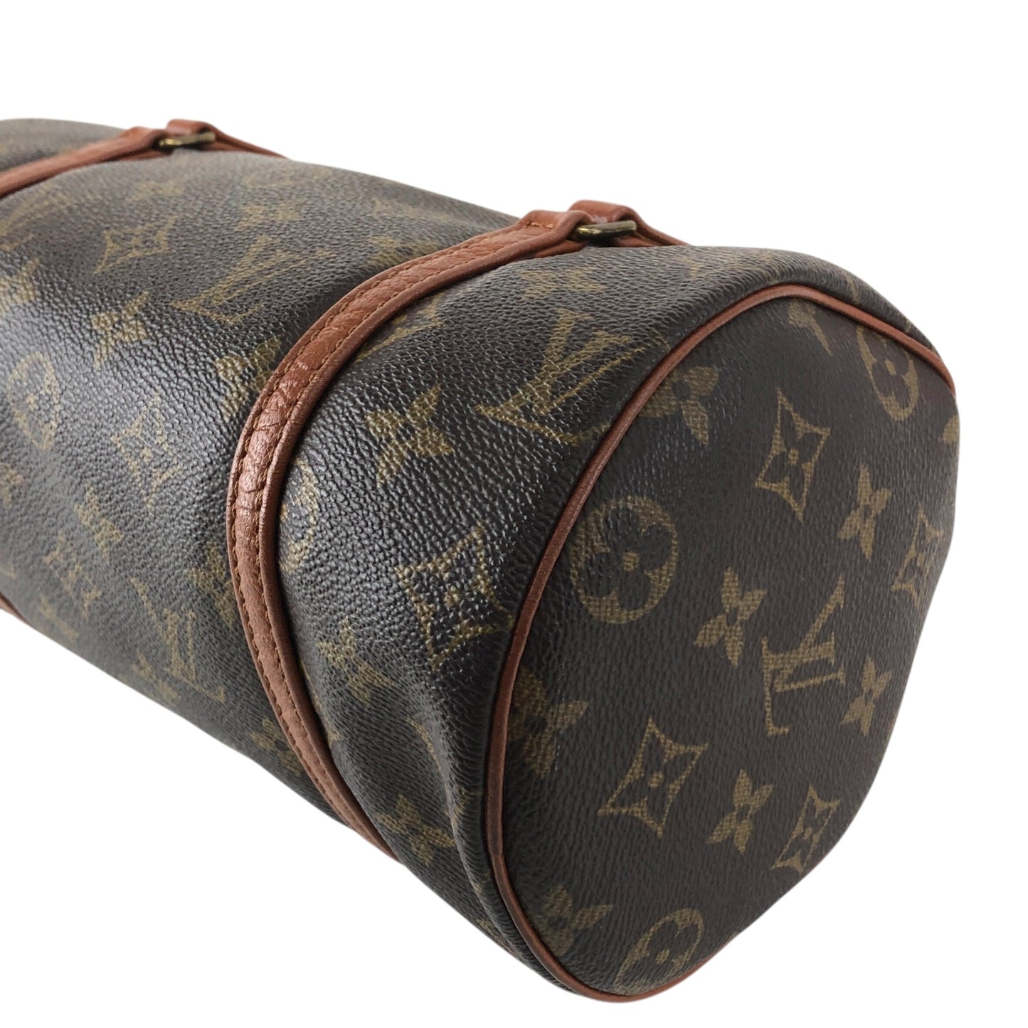 LOUIS VUITTON Monogram Handbag Brown Vintage b2yv5t
