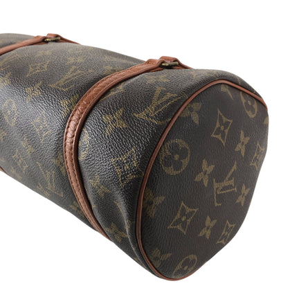 LOUIS VUITTON Monogram Handbag Brown Vintage b2yv5t