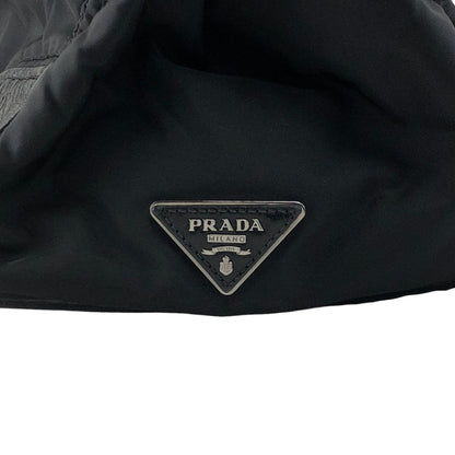 PRADA Triangle Logo Handbag Totebag Black Vintage wd67a4