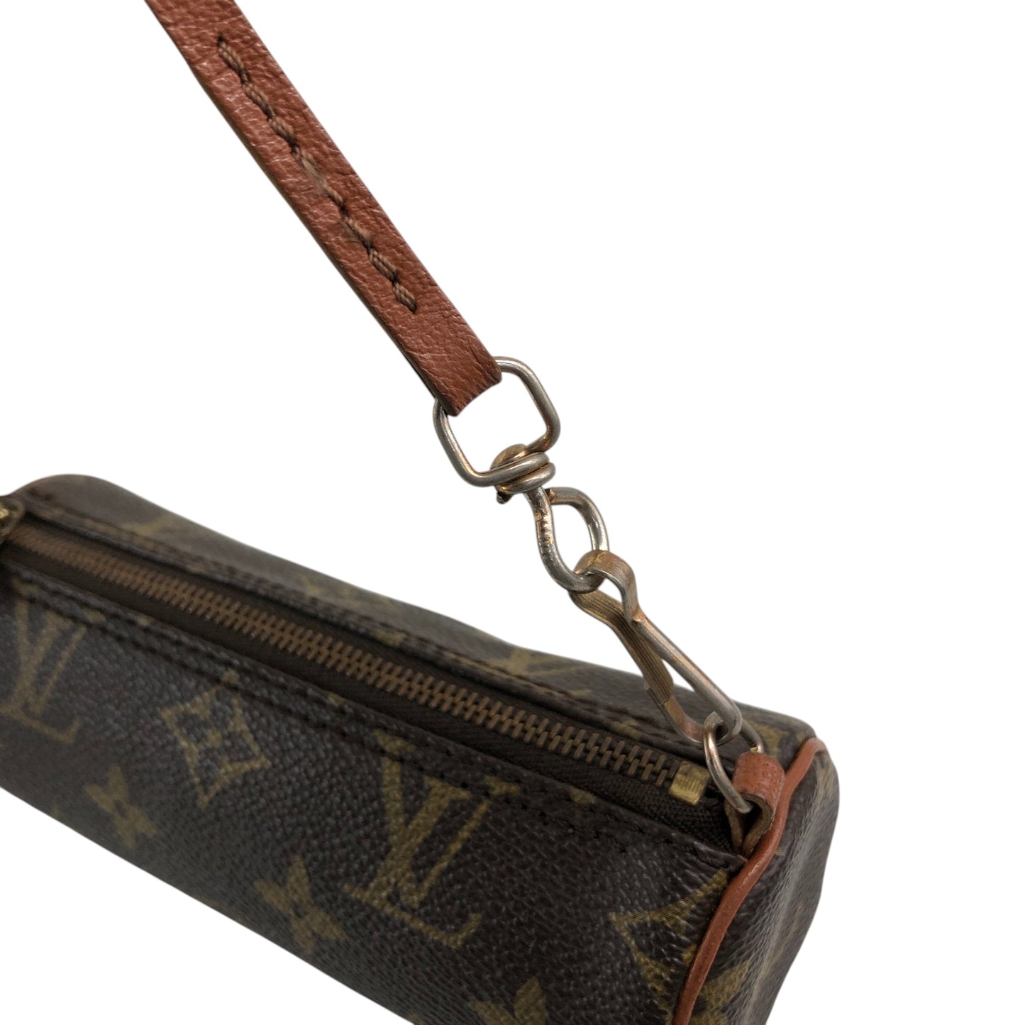 LOUIS VUITTON Monogram Handbag Brown Vintage efphw4