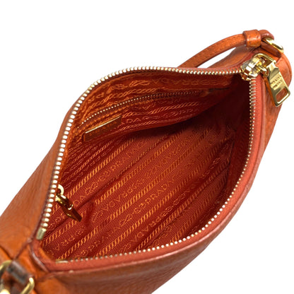 PRADA Logo Small Shoulder bag Camel Vintage ba47rx