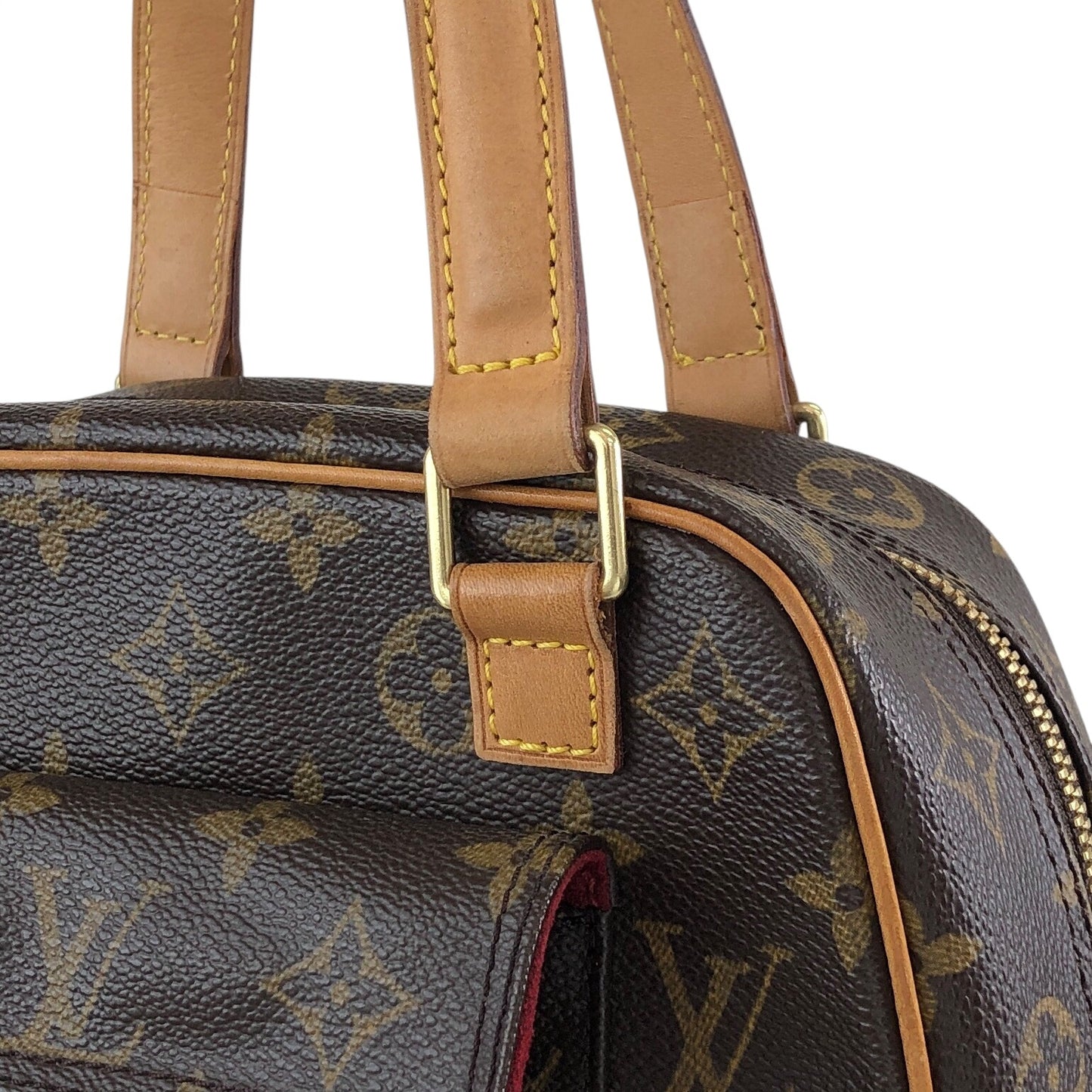 LOUIS VUITTON Monogram Handbag Brown M51161 Vintage vzg5g4