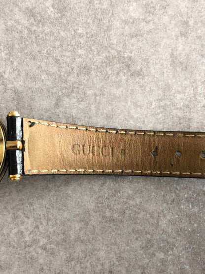 GUCCI Logo Watch Black 2040M Vintage mr6i3u