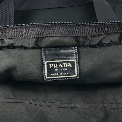 PRADA Tessuto Triangle Logo Shoulder bag Totebag Black Vintage sxxj7i