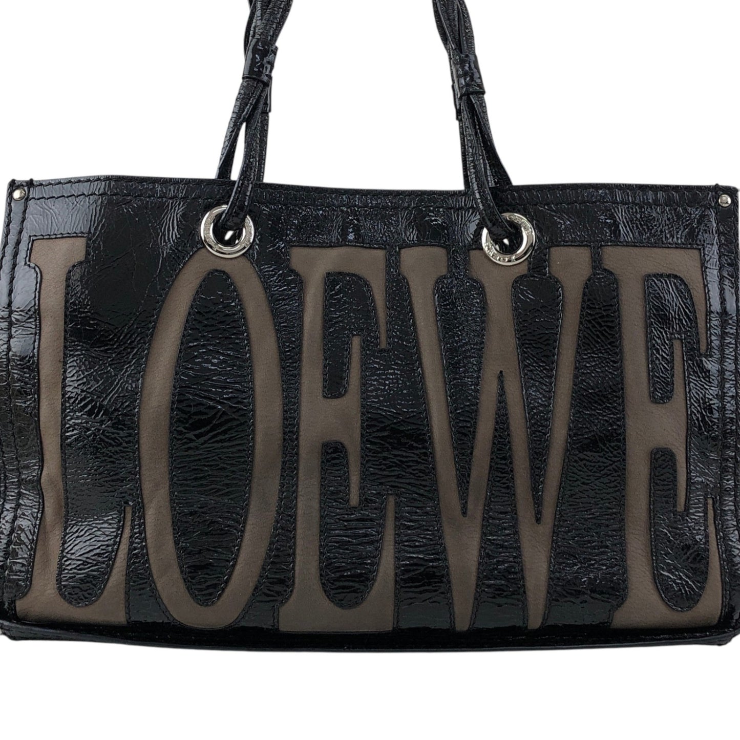 LOEWE Anagram Handbag Totebag Black Vintage n7ecge