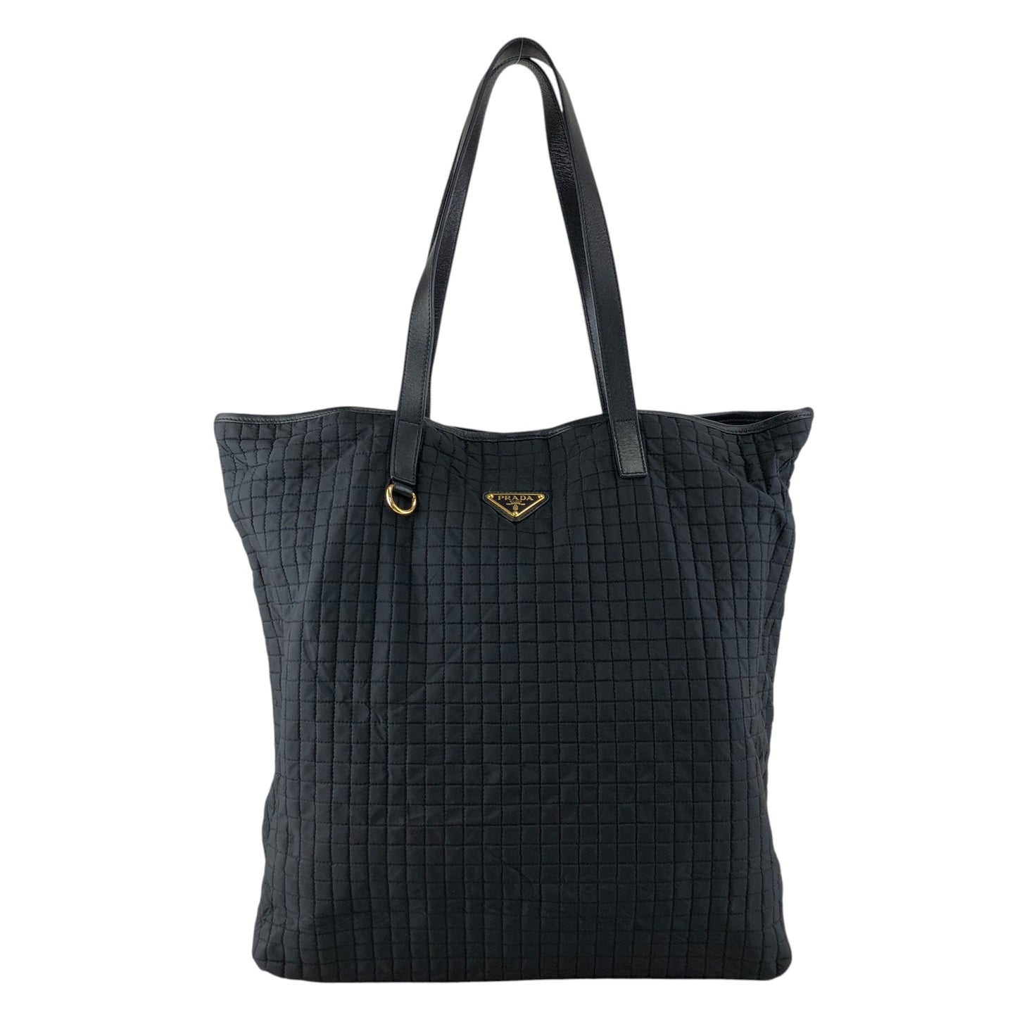 PRADA Triangle Logo Handbag Black Vintage vjh8nj