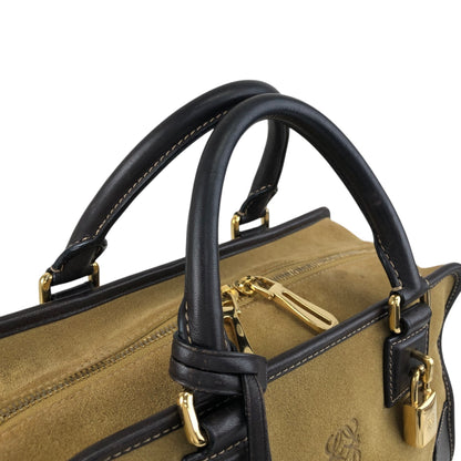 LOEWE Amazona28 Anagram Handbag Boston bag Beige Vintage gia6hg