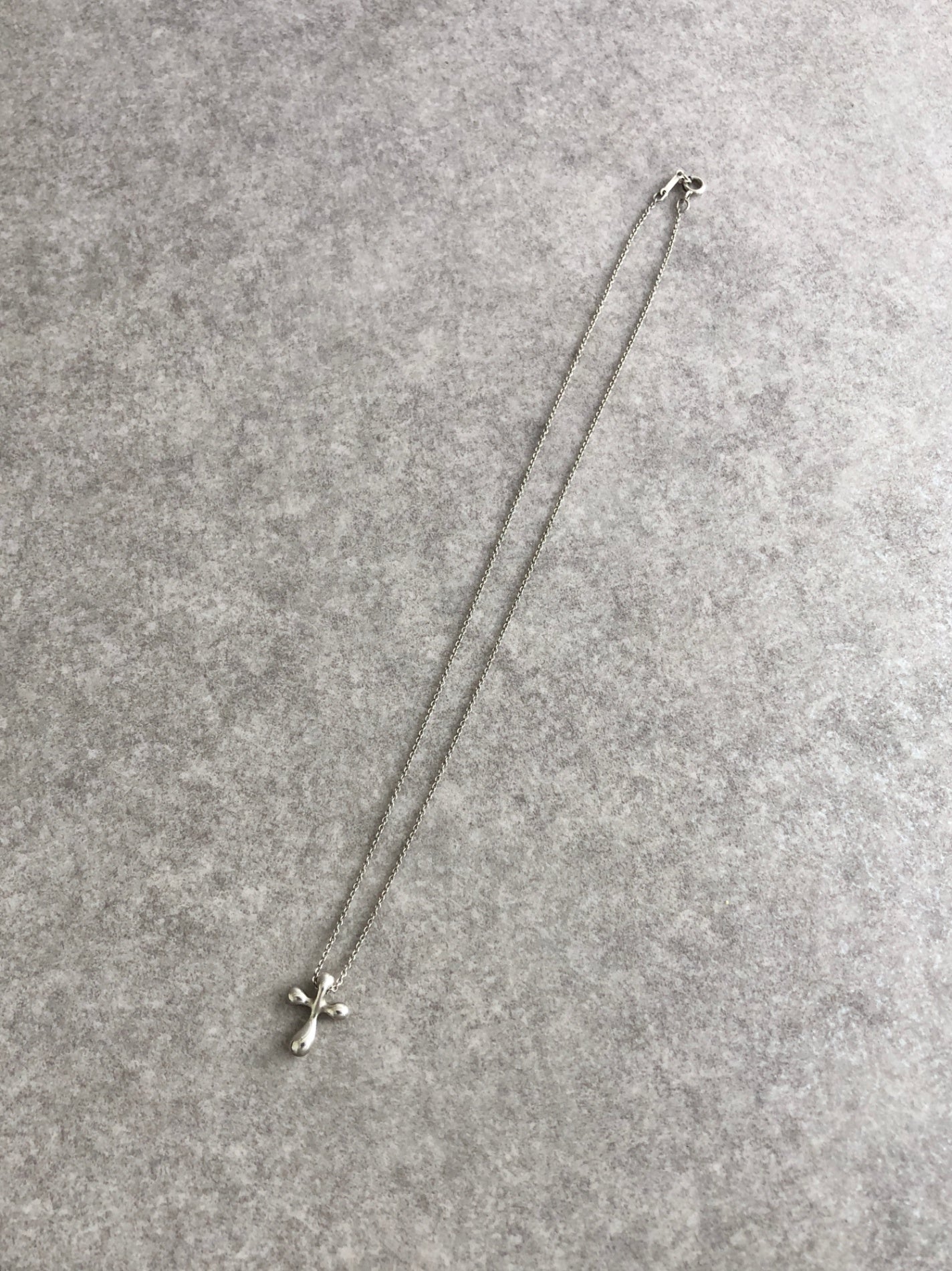 Tiffany & Co. Cross Motif Necklace Silver Vintage szwssf