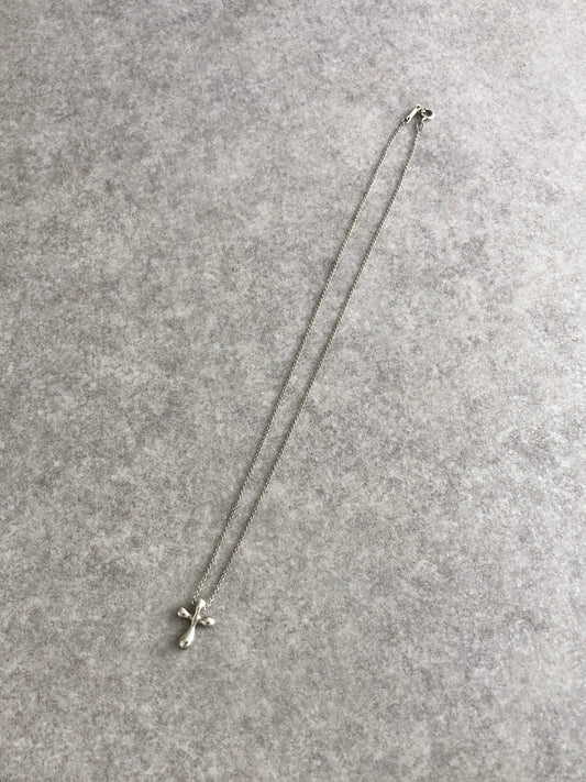 Tiffany & Co. Cross Motif Necklace Silver Vintage szwssf