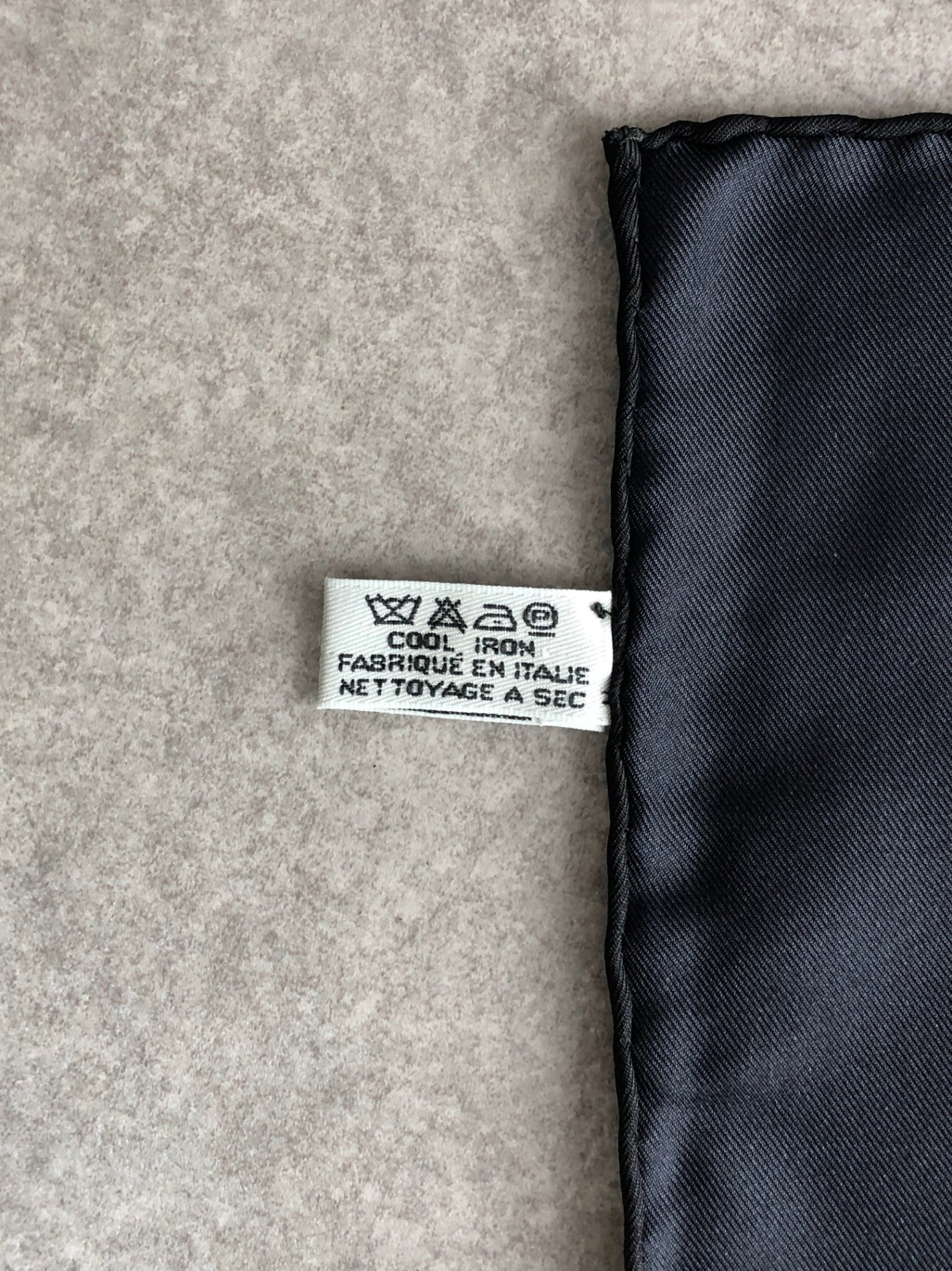 CELINE Silk  Scarf White×Black Vintage 8h2tdm