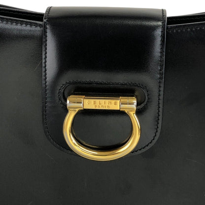 CELINE Gancini Shoulder bag Black Vintage x5ufhf