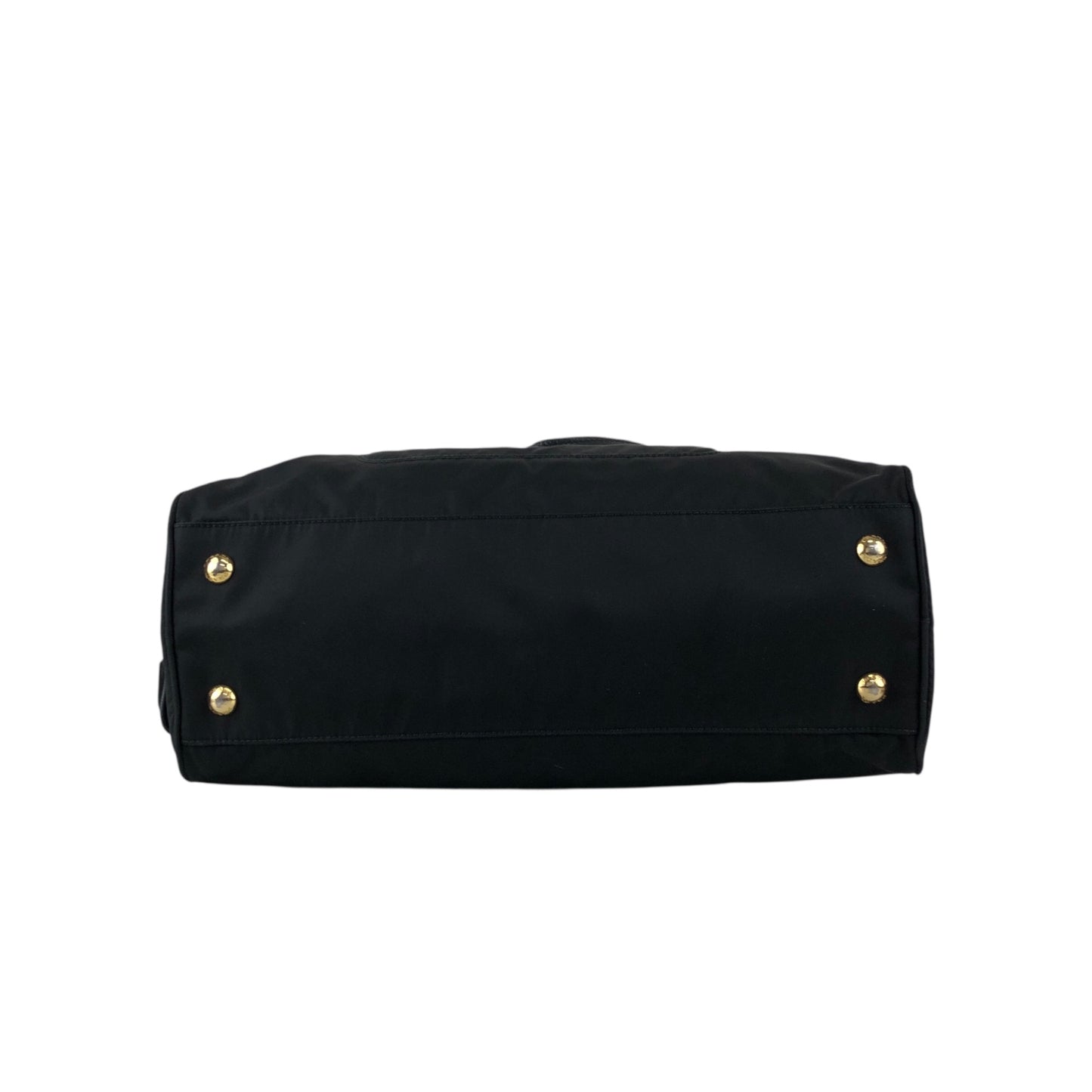 PRADA Tessuto Triangle Logo Padlock Two-way Small Boston bag Shoulder bag Black Vintage ha37gm