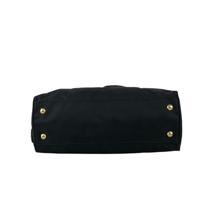 PRADA Tessuto Triangle Logo Padlock Two-way Small Boston bag Shoulder bag Black Vintage ha37gm