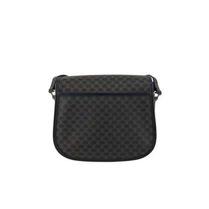 CELINE Macadam Starball Flap Shoulder bag Black Vintage a8awaa