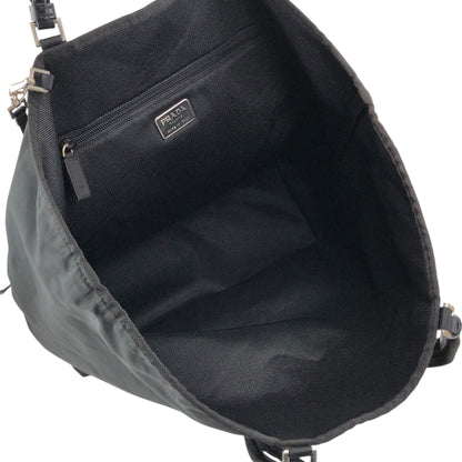 PRADA Tessuto Triangle Logo Totebag Black Vintage ehdcz6