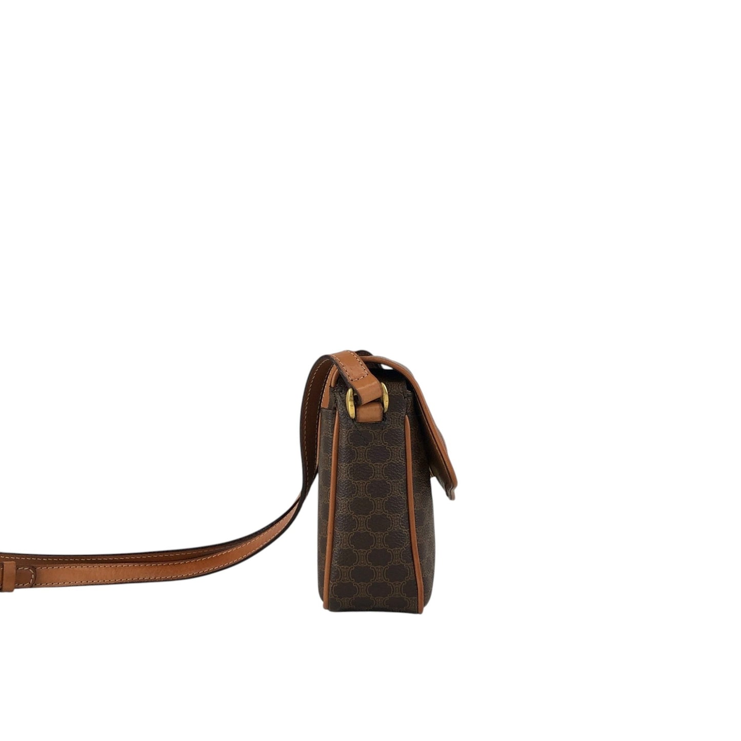 CELINE Macadam Blason Shoulder bag Brown Vintage bgeuwn