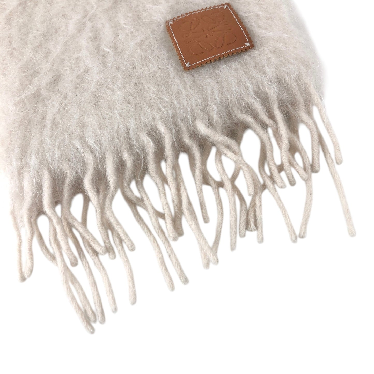 LOEWE Anagram Logo Scarf Beige A-28003861 Vintage stzsvr