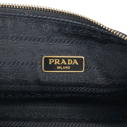 PRADA Logo Small Handbag Pouch Black Vintage h32dzg