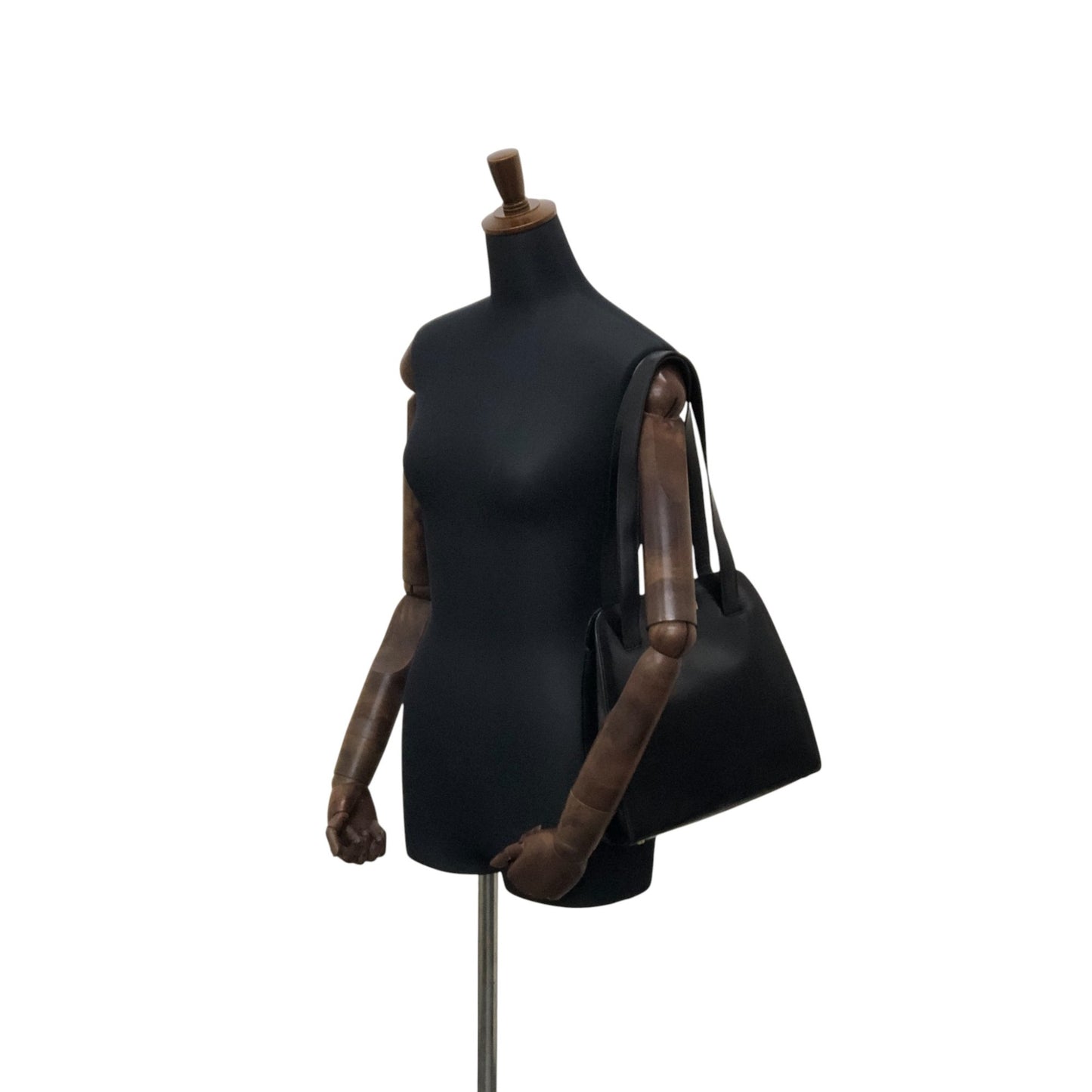 CELINE Gancini Handbag Black Vintage skvha5