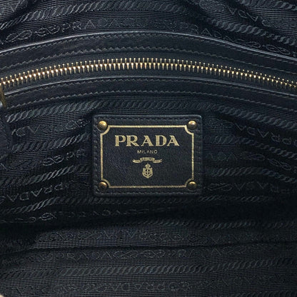 PRADA Logo Two-way Small Boston bag Shoulder bag Black Vintage h5k5fy