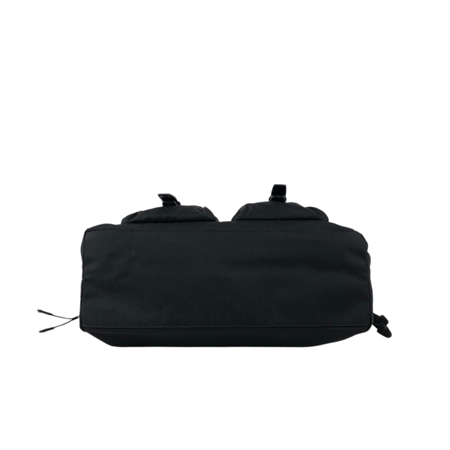 PRADA Triangle Logo Front Buckle  Totebag Black Vintage 7sstfx