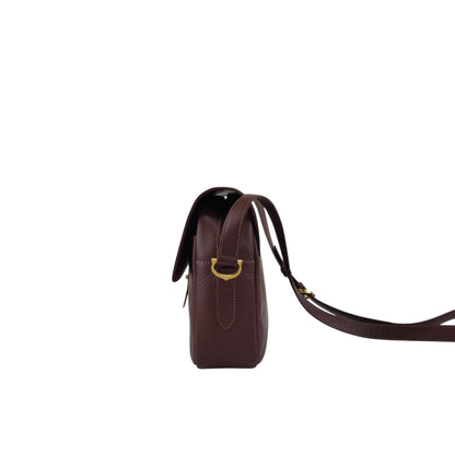 Cartier Logo Embossed Shoulder bag Bordeaux Vintage dwdxvx