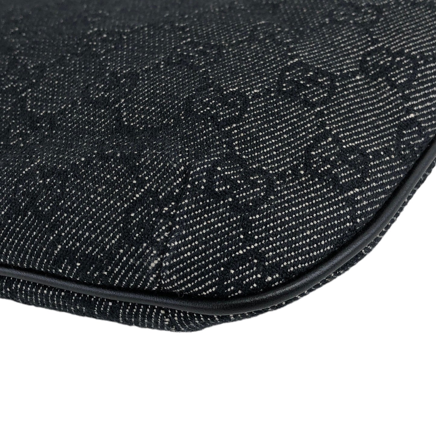 GUCCI GG Canvas Leather Small Handbag Hobobag Black Vintage 2egrki