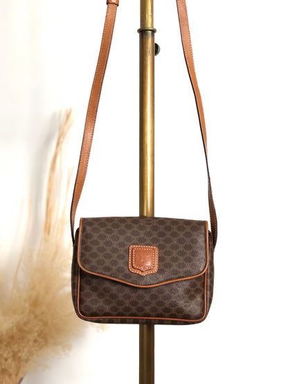 CELINE Macadam Blason  Shoulder bag Brown Vintage t38p84