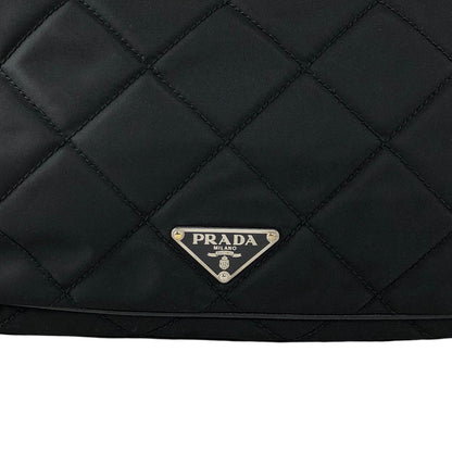 PRADA Tessuto Triangle Logo Shoulder bag Black Vintage g5c3is