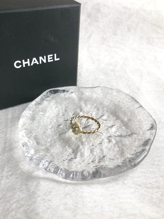 CHANEL Ring Gold×White Vintage efw5ta