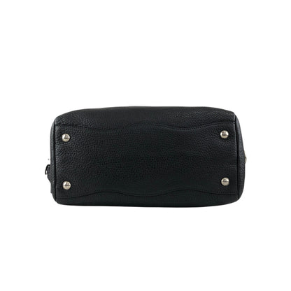 PRADA Logo Embossed Small Boston bag Handbag Black Vintage maefbu