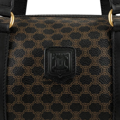 CELINE Macadam Blason Handbag Totebag Black Vintage etm2ud
