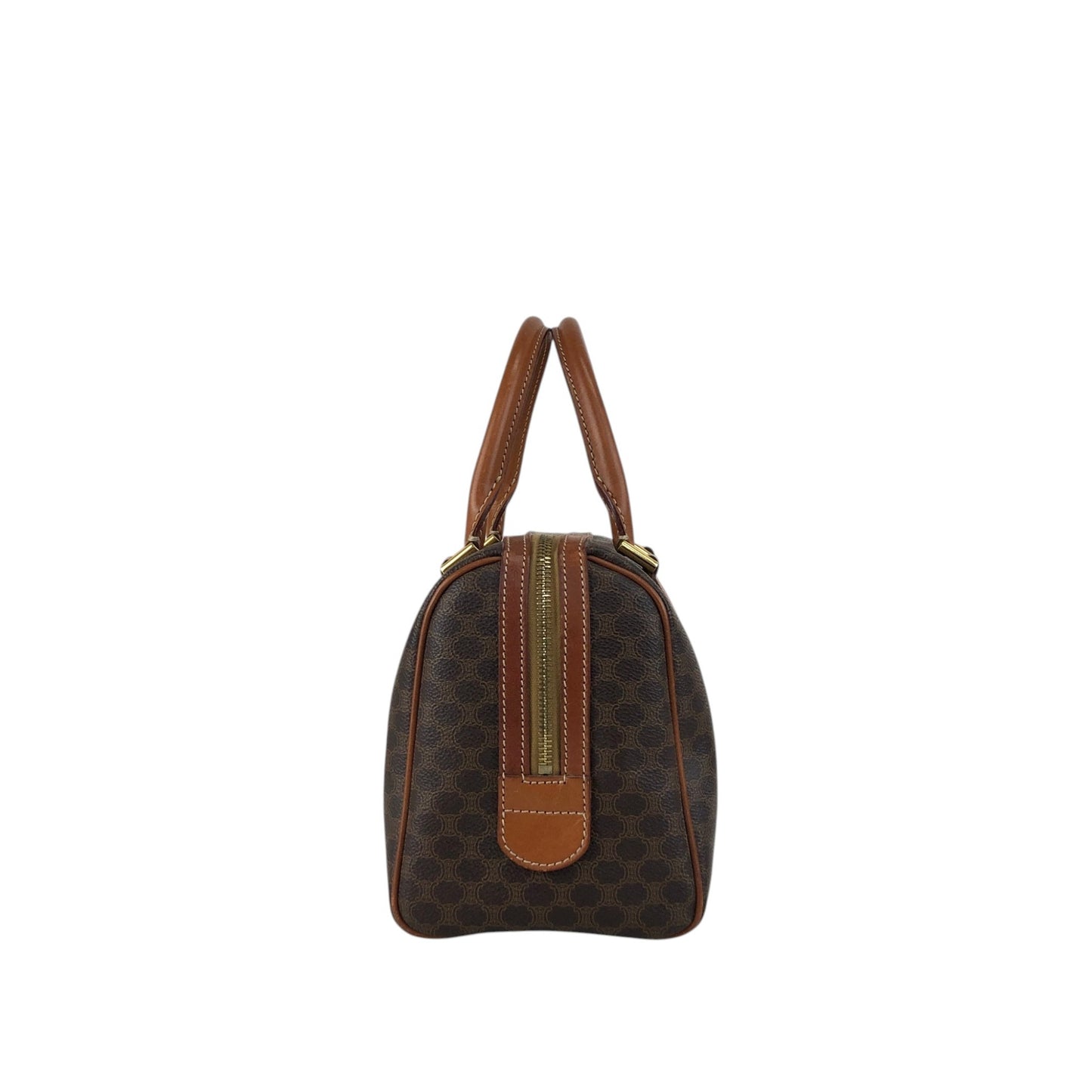 CELINE Macadam Triomphe Handbag Brown Vintage kavesa