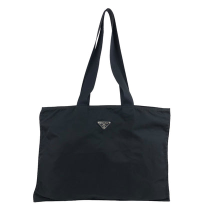 PRADA Triangle Logo Handbag Totebag Black Vintage vny8kv