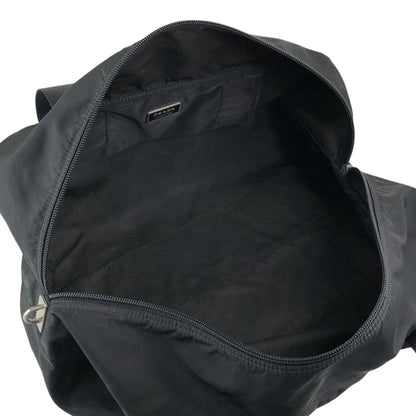 PRADA Tessuto Triangle Logo Handbag Boston bag Black Vintage ycwtum