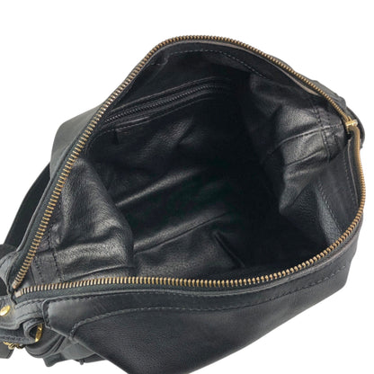 CELINE Gancini Shoulder bag Black Vintage etpu46