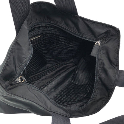 PRADA Tessuto Triangle Logo Totebag Black Vintage f5d8z2