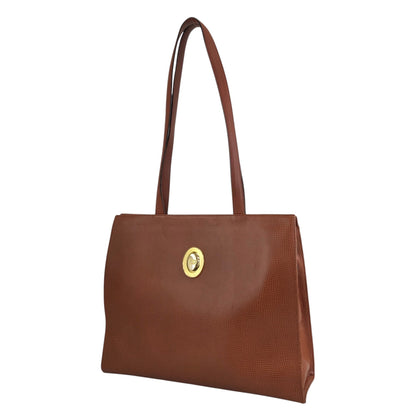 Christian Dior CD Logo Handbag Totebag Brown Vintage 3xpns8