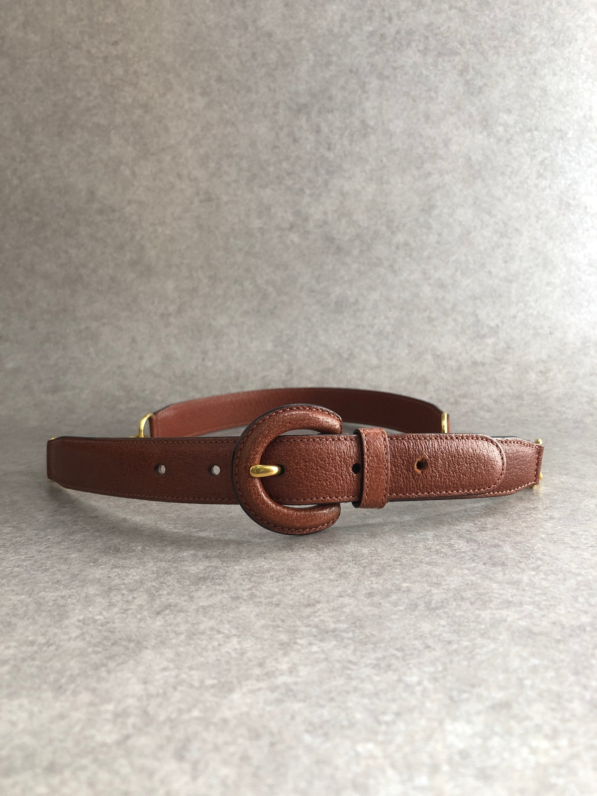 GUCCI Bamboo Belt Brown Vintage ybzhs2