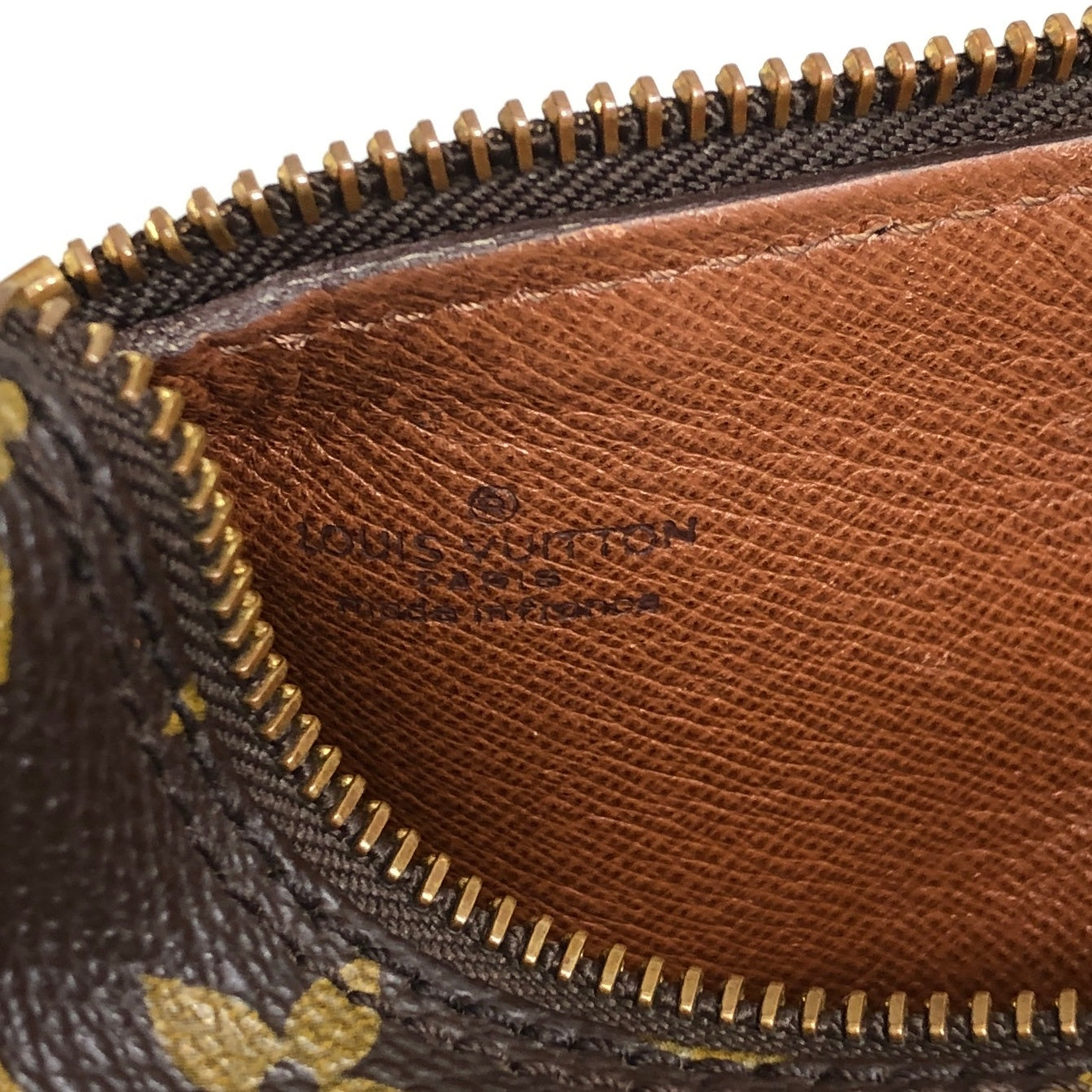LOUIS VUITTON Monogram Handbag Brown Vintage cdc5p5